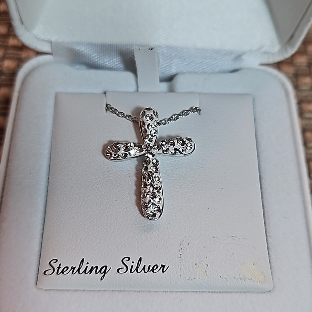 Sterling Silver & Swarovski Elements Cross by Artistique
